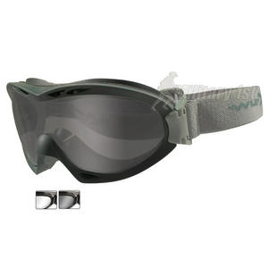 Wiley X Nerve Goggles - Smoke Grey + Clear Lens / Foliage Green Frame