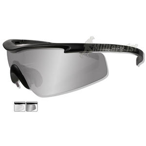 Wiley X PT-3 Glasses - Smoke Grey + Clear Lens / Matte Black Frame