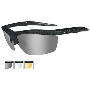 Wiley X Guard - Smoke Grey + Clear + Light Rust Lenses / Matte Black Frame 