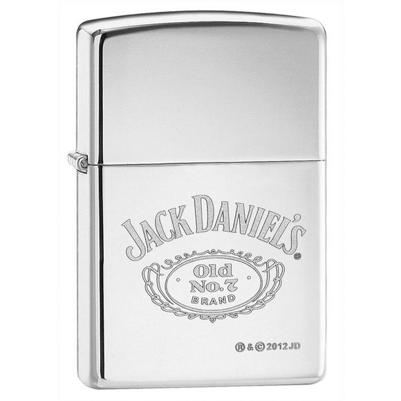Zippo High Polish Chrome Jack Daniel's Lighter