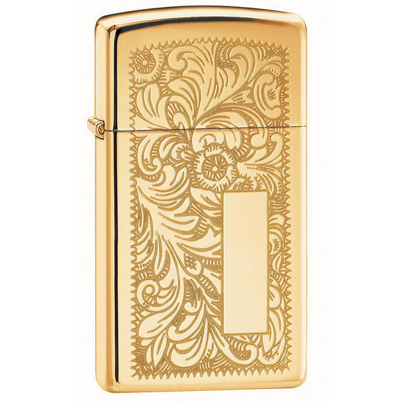 Zippo Slim Brass Venetian Lighter