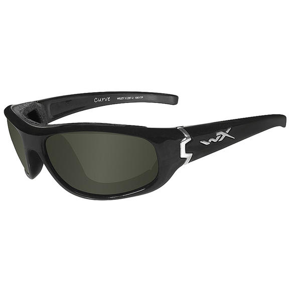 Wiley X Curve Glasses - Polarised Smoke Green Lens / Gloss Black Frame