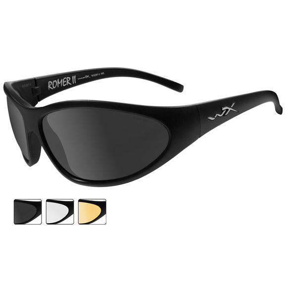 Wiley X Romer II Advanced - Smoke Grey + Clear + Light Rust Lens / Matte Black