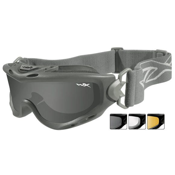 Wiley X Spear Goggles - Smoke Grey + Clear + Light Rust Lens / Foliage Green
