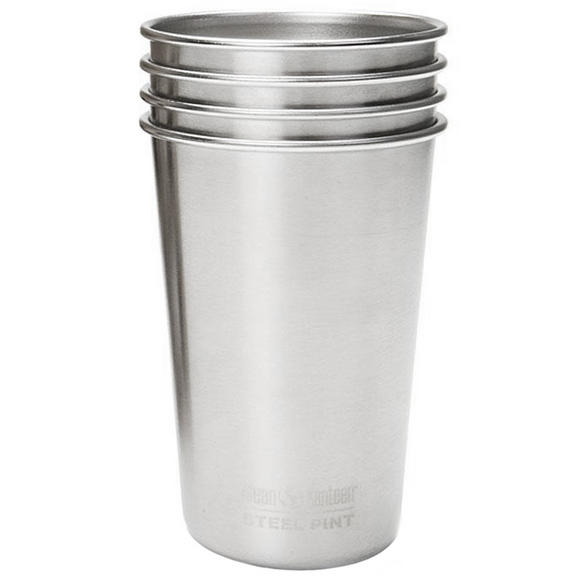 Klean Kanteen 473ml Pint Cups (4-Pack) Brushed Stainless