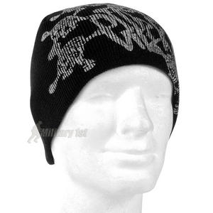 Mil-Tec Acrylic Cap Black with Skull Motif