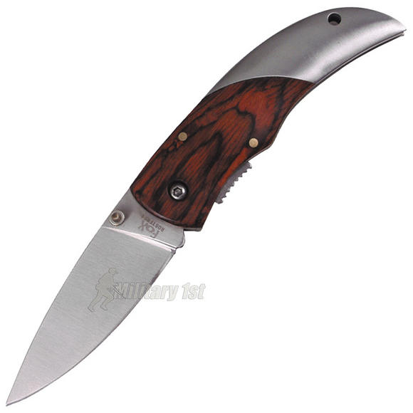 Fox Outdoor Jack Knife with Chrome/Wood Handle