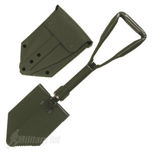 MFH German Army Folding Shovel with Cover Olive