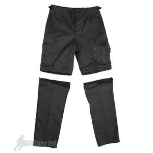 Zip-Off Combat Trousers Black