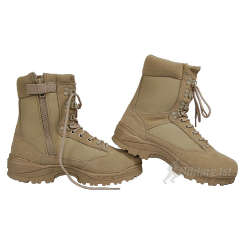 MilTec Tactical Side Zip Boots Khaki