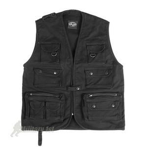 Moleskin Fishing Vest Black
