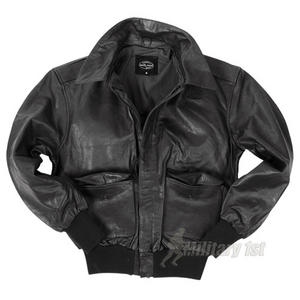 Mil-Tec A-2 Leather Flight Jacket Black