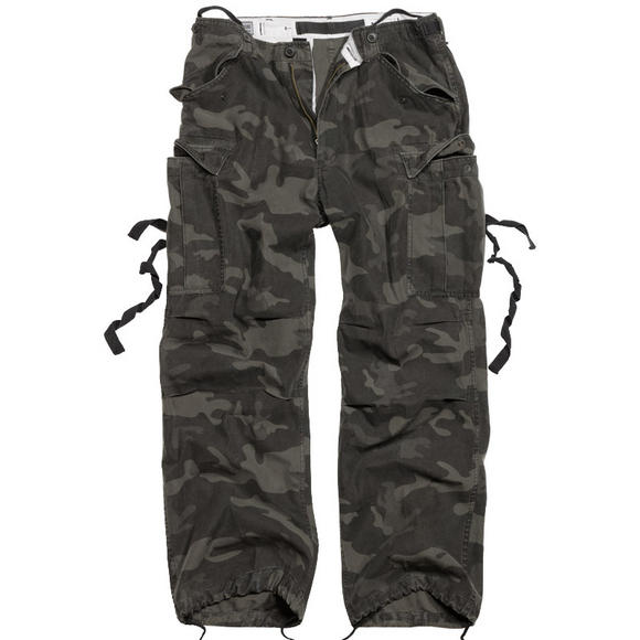 Surplus Vintage Fatigues Trousers Black Camo