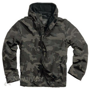 Surplus Windbreaker Jacket with Zipper Black Camo