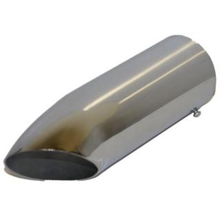 70mm Chrome Curved Down Tip Car Exhaust Trim