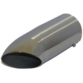 80mm Chrome Curved Down Tip Car Exhaust Trim