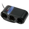 View Item Type-S LED Triple Car Cigarette Lighter Socket Grey