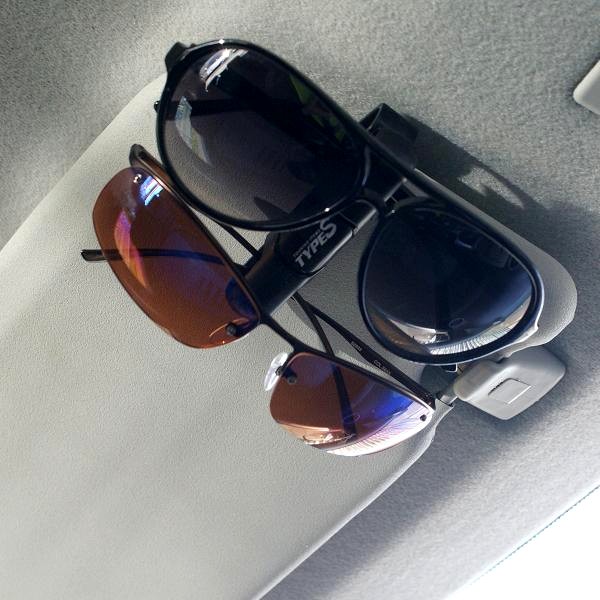 BLACK TWIN IN CAR SUNGLASSES HOLDER FOR 2 PAIRS GLASSES eBay