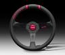 View Item MOMO Drifting Black/Red Leather Car Steering Wheel