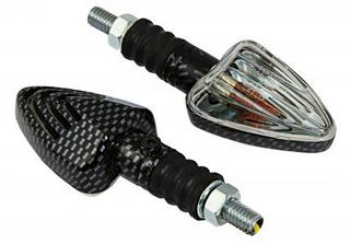 Carbon Effect Arrow Motorbike Indicators