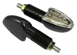 Carbon Effect LED Spear Motorbike Indicators
