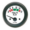 View Item TIM 52mm 12V Voltmeter Gauge - White