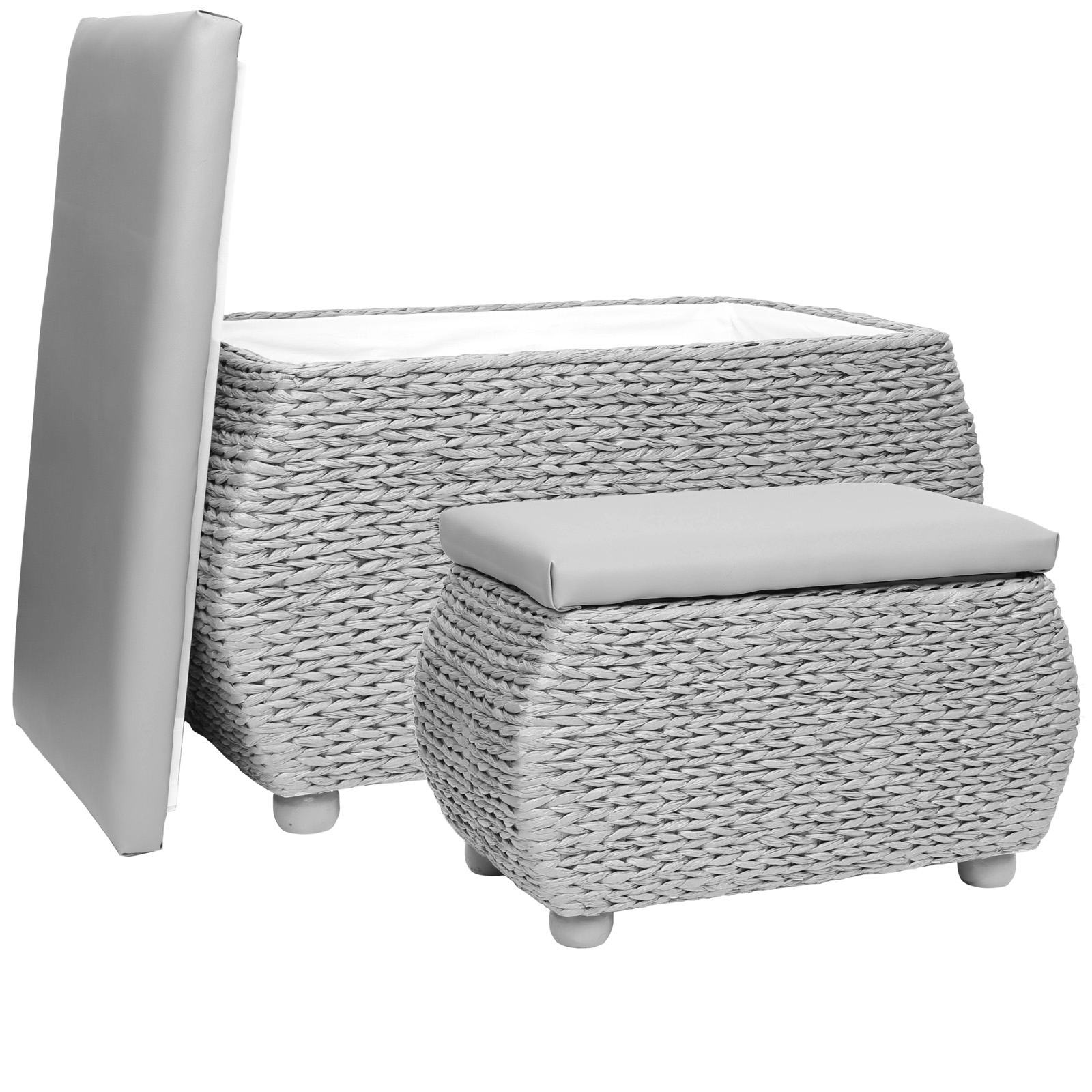 HARTLEYS TWIN STORAGE TRUNK/STOOL BEDDING/BLANKET RATTAN WICKER BOX