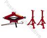 View Item 1 Tonne Scissor Jack and Pair of Folding Axle Stands
