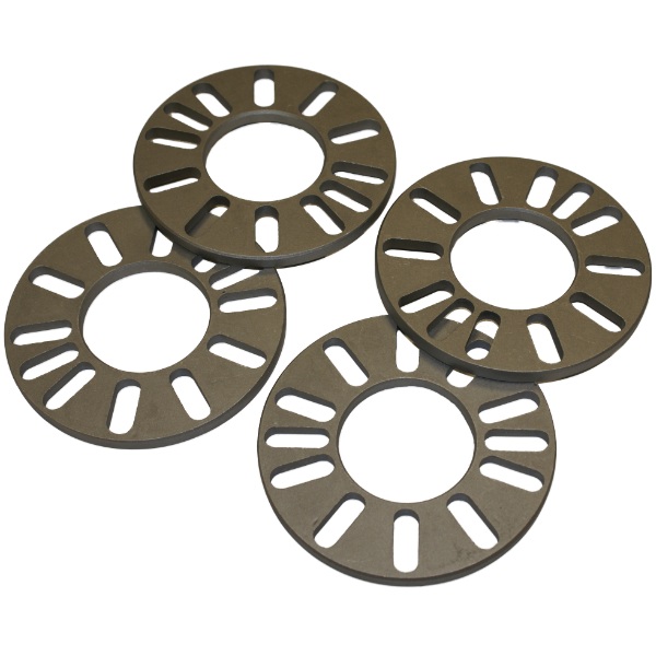 4 10MM SILVER CAR WHEEL SPACERS/SPACER ADAPTOR PLATES Enlarged Preview