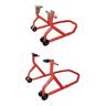 View Item Biketek Front/Rear Wheel Red Paddock Stand Set