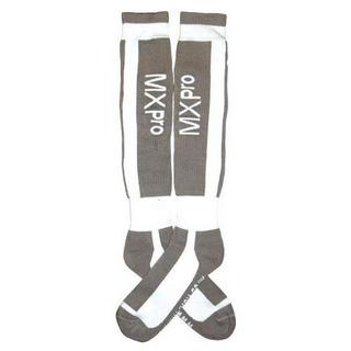 Motocross Grey Knee Length Race Boot Socks - Adult Size