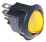 View Item 12v Amber Illuminated Circular Mini Rocker Switch