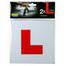 View Item Fully Magnetic Red Learner Driver L Plates - Pair