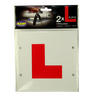 View Item 3 In 1 Magnetic/Stick/Tie On Red Learner Driver L Plates - Pair