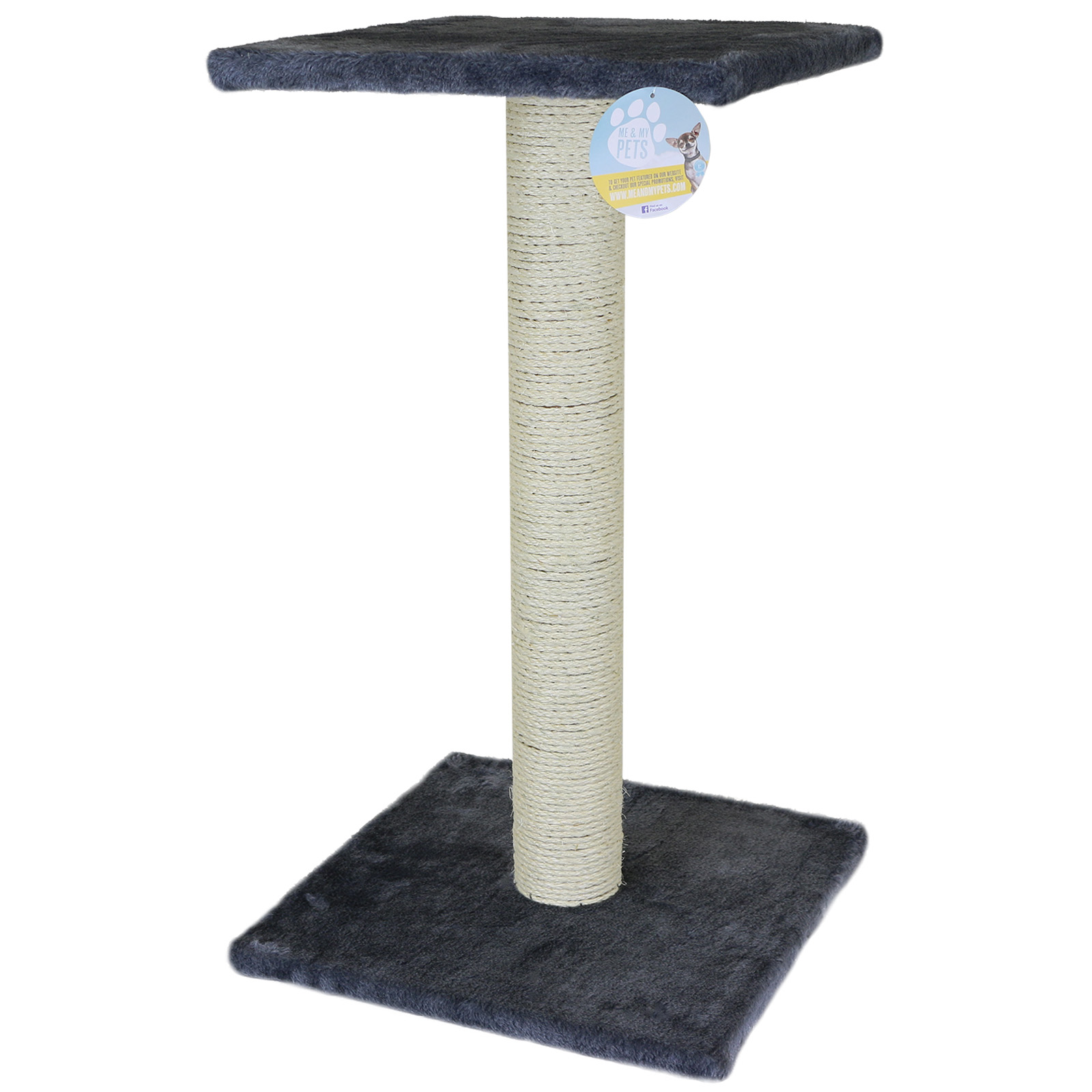 ME & MY PET LARGE GREY CAT/KITTEN SISAL SCRATCHING/SCRATCHER POST/TREE