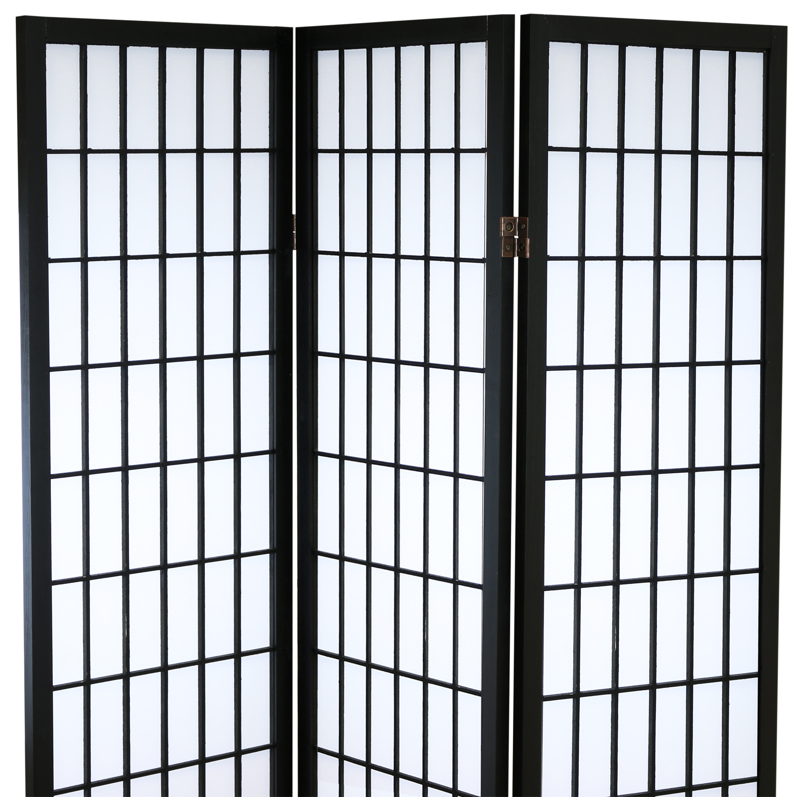 HARTLEYS BLACK 3 PANEL JAPANESE/TOKYO ROOM DIVIDER/ORIENTAL SHOJI PRIVACY SCREEN