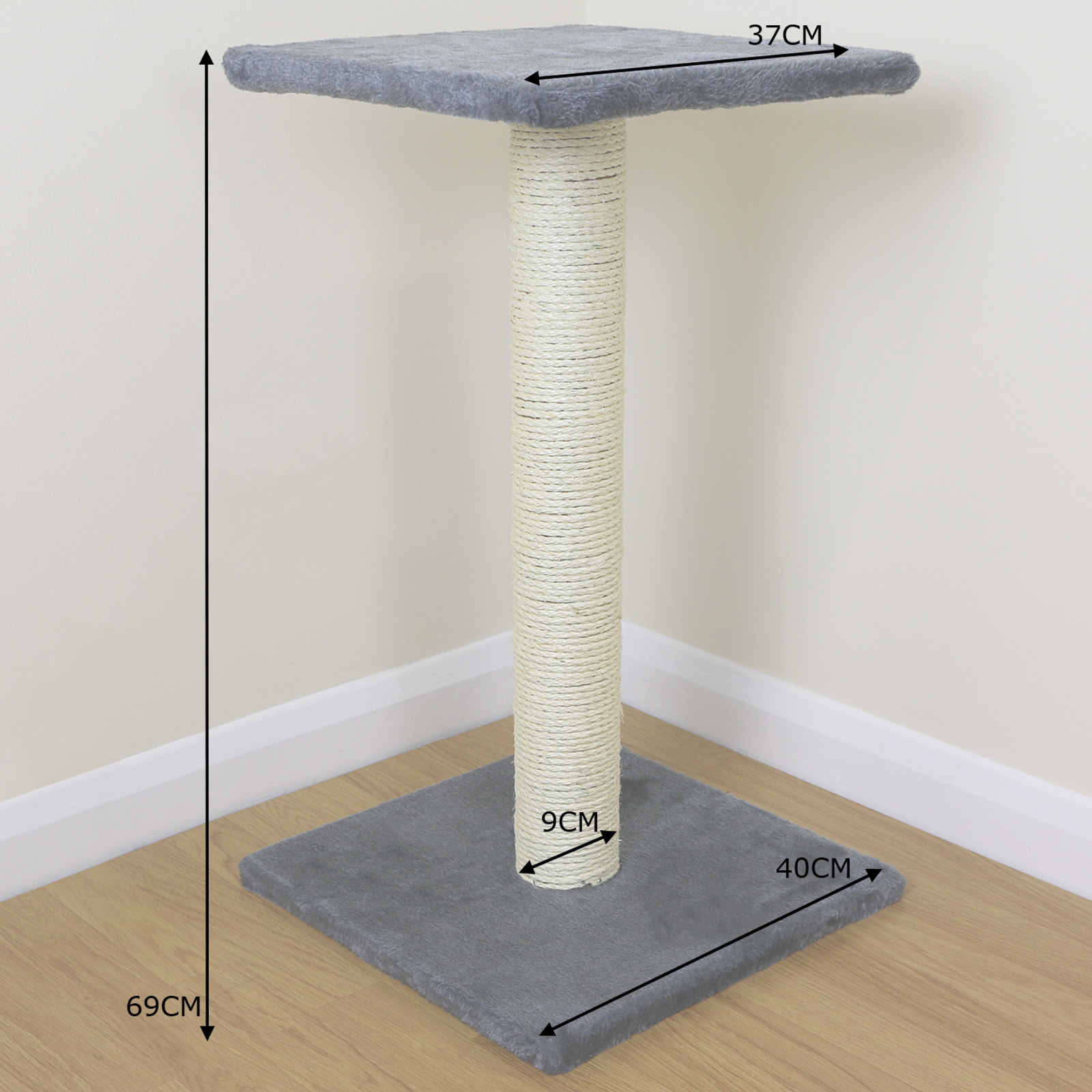 Grey Cat/Kitten Extra Large Sisal Scratching/Scratcher Post/Tree/Pole