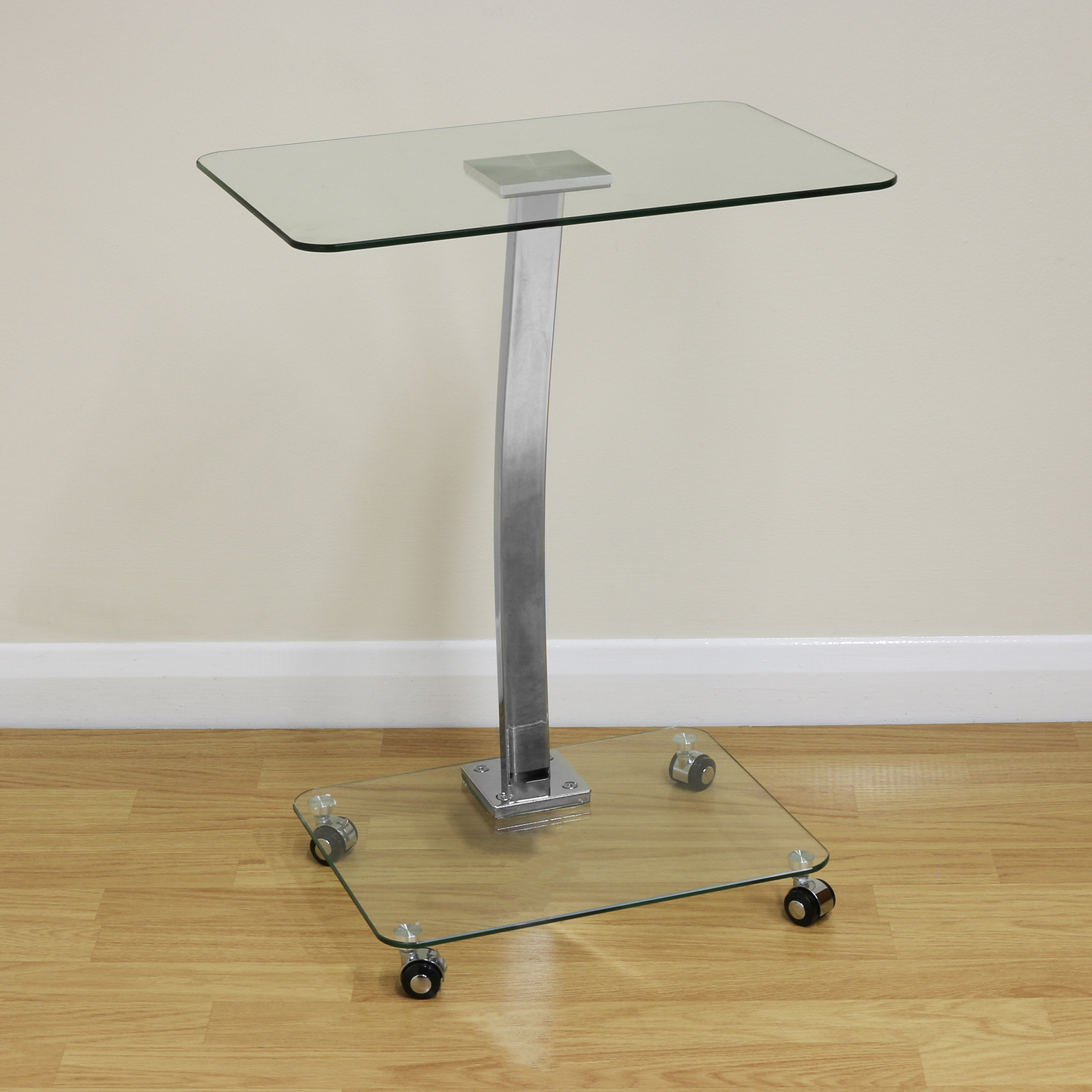 Clear Glass Portable Laptop/Notebook Table Stand Bed/Sofa Office