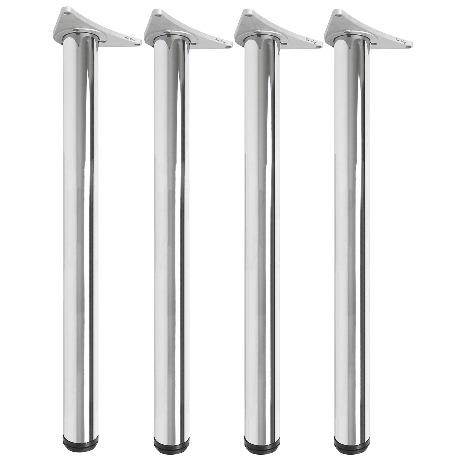 SET OF 4 CHROME 730MM KITCHEN WORKTOP/ISLAND/BREAKFAST BAR TABLE LEGS