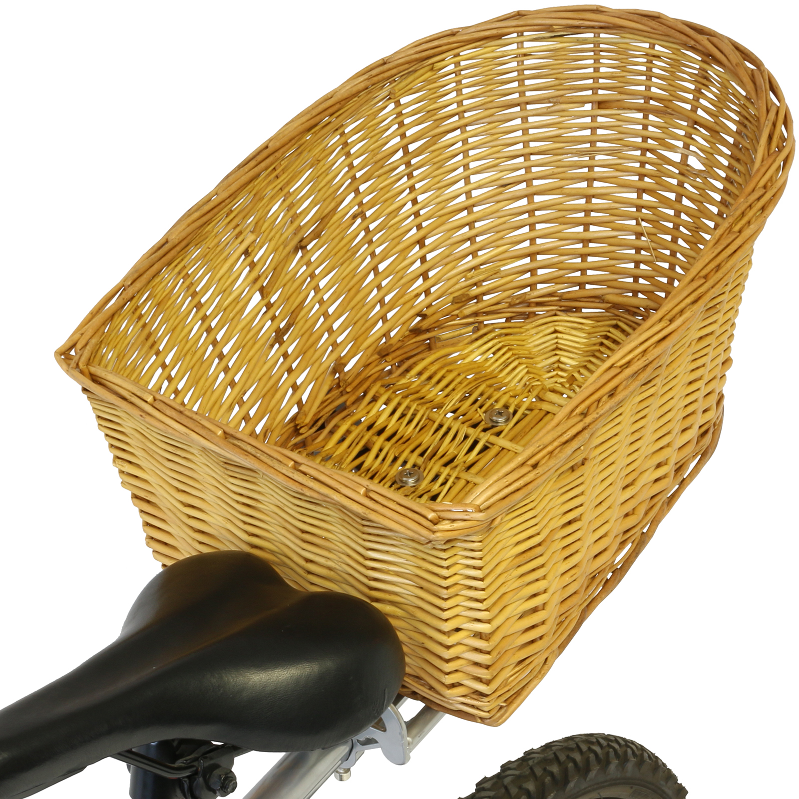 PEDALPRO WICKER REAR PANNIER RACK BICYCLE/BIKE BASKET SHOPPING/HANDBAG