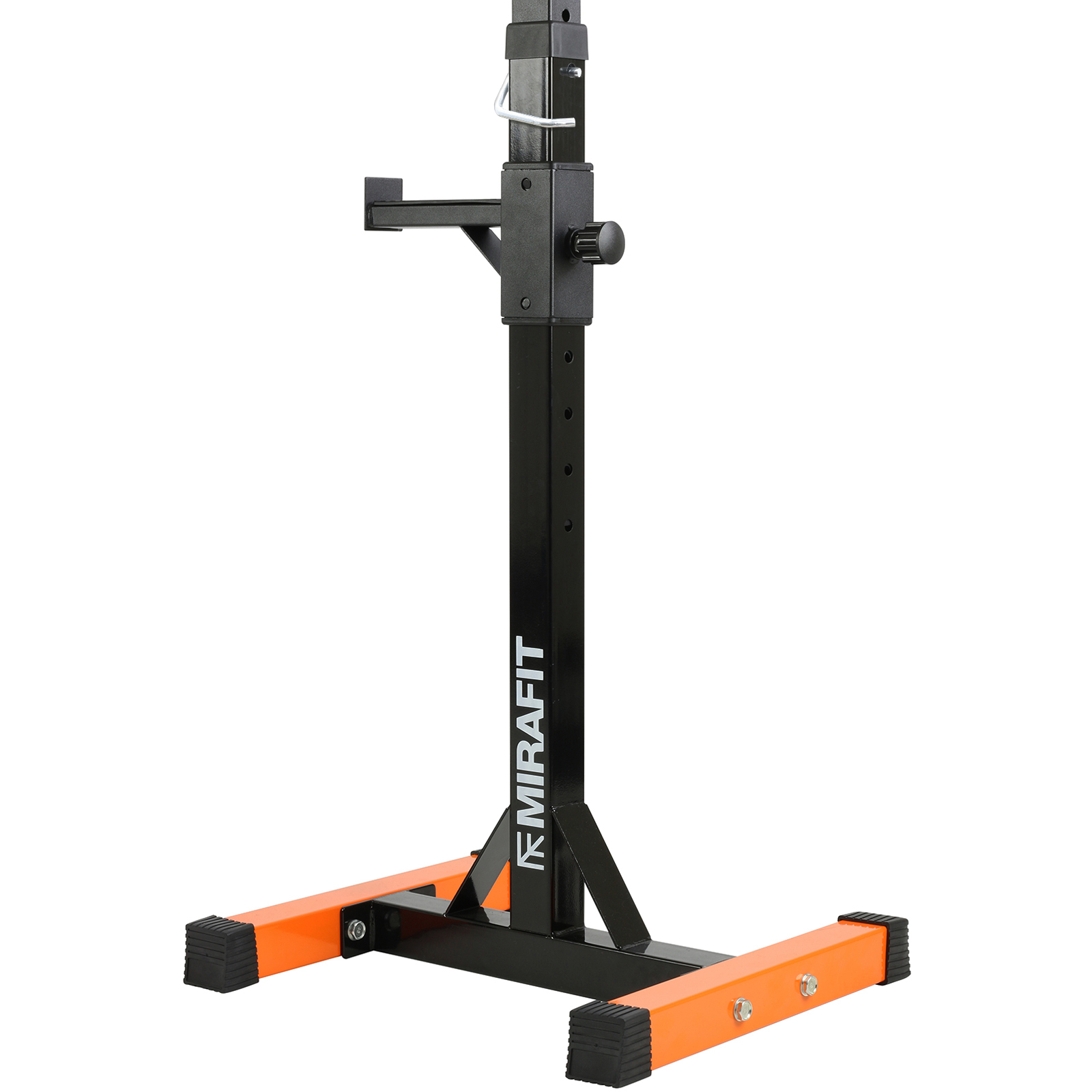 MIRAFIT 2pc Adjustable Barbell Squat Rack Spotter Stands/Weight Gym