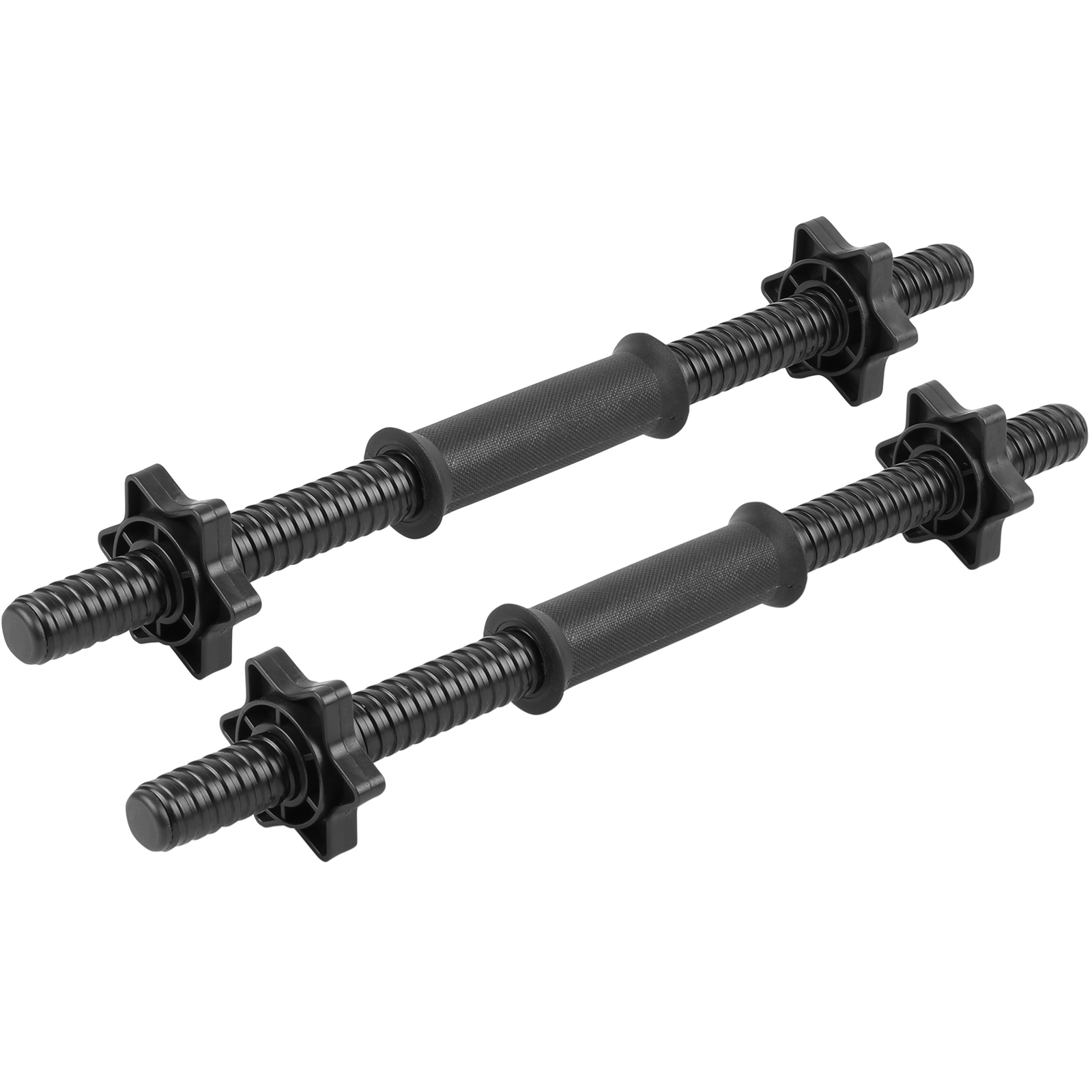 18" BLACK METAL SPINLOCK DUMBBELL BARS STANDARD WEIGHT SET DUMBELLS