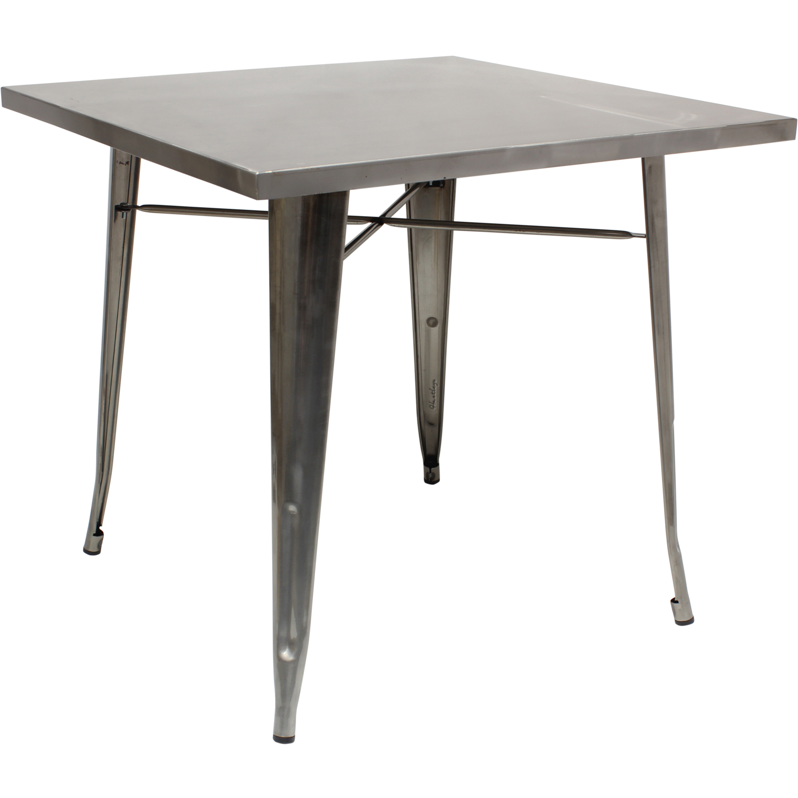 HARTLEYS LARGE GUNMETAL SQUARE INDUSTRIAL METAL TABLE KITCHEN/DINING