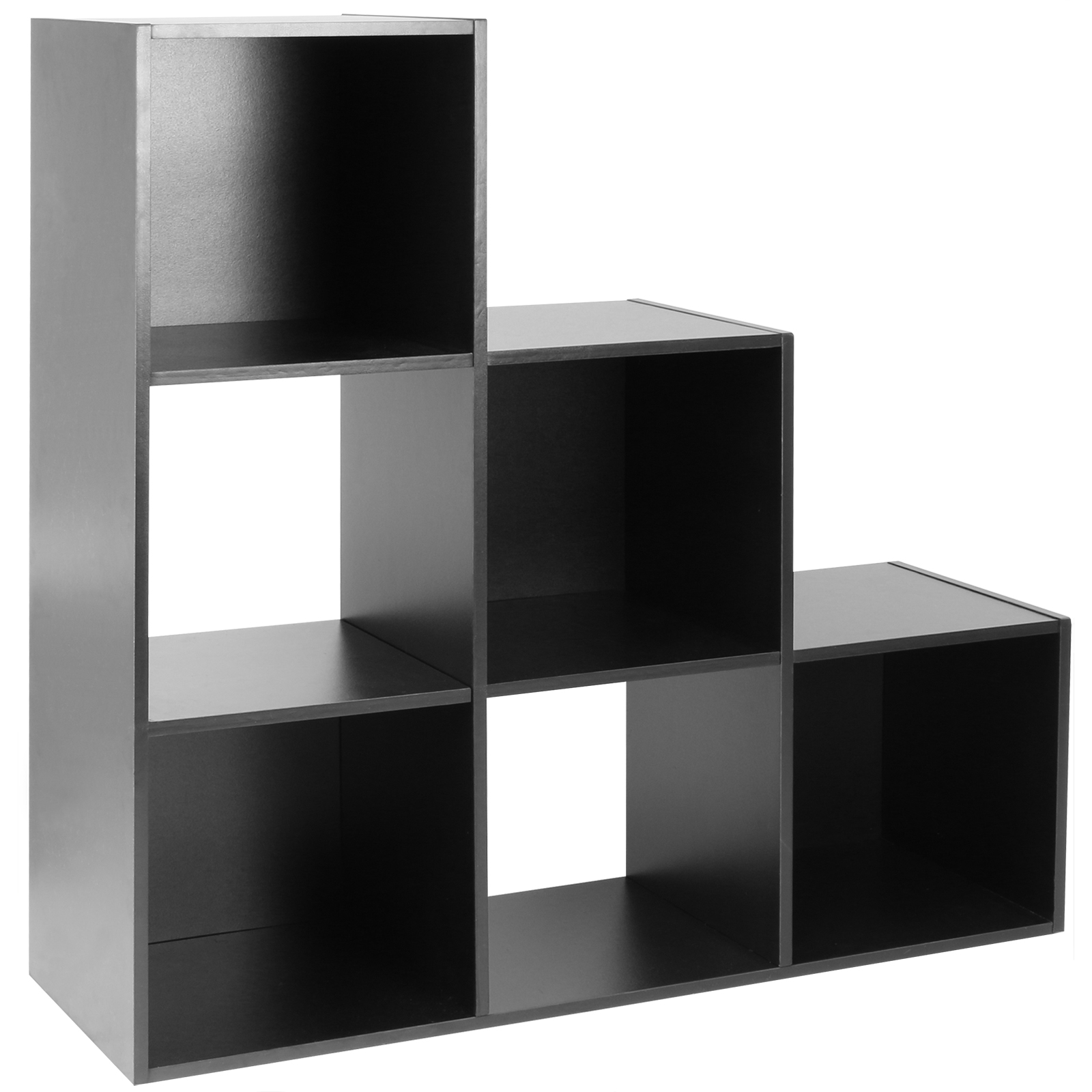 SALE HARTLEYS BLACK 6 CUBE STORAGE/SHELVING 3 TIER SHELF UNIT EX DISPLAY 141