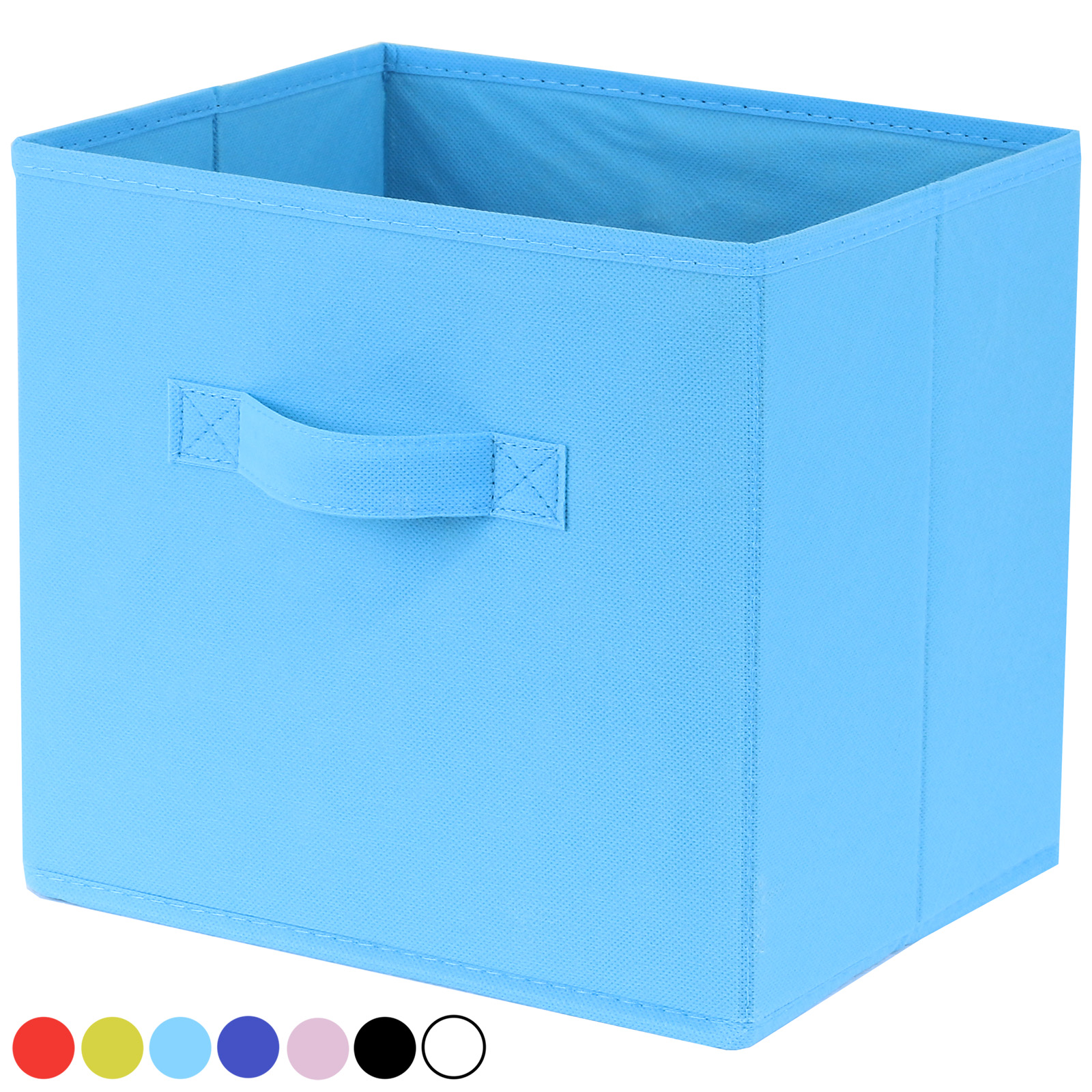 HARTLEYS FOLDING COLLAPSIBLE FABRIC STORAGE BOX/CUBE BOOKCASE ORGANISER
