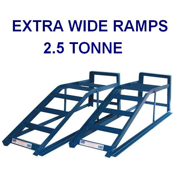 PAIR OF EXTRA WIDE HEAVY DUTY 2.5 TONNE RAMPS STEEL CAR/4X4/VAN GARAGE LIFT NEW eBay