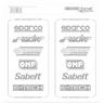 View Item Silver E-Tech/Sparco Car Door Panel Stickers - Pair