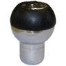 View Item Chrome Plastic & Black Leather Effect Ball Shape Gear Knob