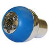 View Item Chrome Metal & Blue Leather Effect Ball Shape Gear Knob