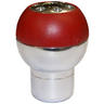 View Item Chrome Metal & Red Leather Effect Ball Shape Gear Knob